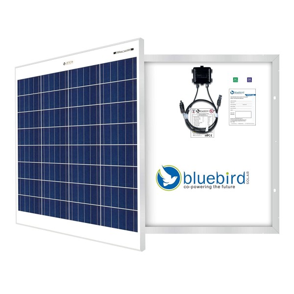 75 Watt 12 Volt Polycrystalline Solar Panels Bluebird
