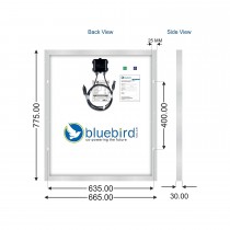 75 Watt 12 Volt Polycrystalline Solar Panels Bluebird
