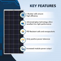 Bluebird 190 Watt 12 Volt Mono crystalline PERC Solar Panels