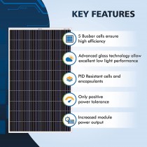 Bluebird 325 Watt 24 Volt Mono crystalline PERC Solar Panels, BIS Certified