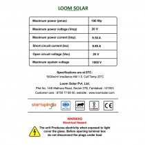 Loom Solar Panel 190 watt / 12 volt Mono Perc (Pack of 2)