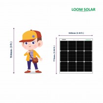 Loom Solar Panel 75 watt - 12 volt Mono Perc