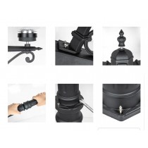 16W TWIN HEAD SOLAR  GARDEN LIGHTS DOUBLE LIGHT WITH POLE