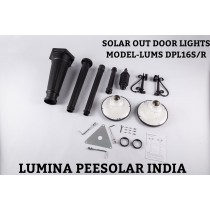 16W TWIN HEAD SOLAR  GARDEN LIGHTS DOUBLE LIGHT WITH POLE