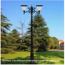 16W TWIN HEAD SOLAR  GARDEN LIGHTS DOUBLE LIGHT WITH POLE