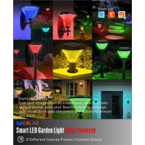 Solar RGB Gate pillar light with Remote