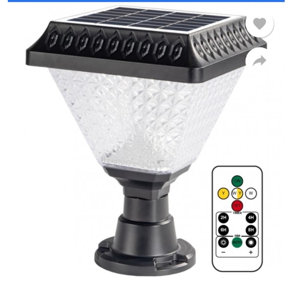 Solar Pillar, Ground, Lawn light Set with Remote