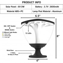 Solar Gate pillar lights