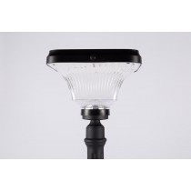 SOLAR LANDSCAPE GARDEN LIGHTS WITH ALUMINUM DESIGNER POLE-SINGLE LIGHT- 1600MM HEIGHT