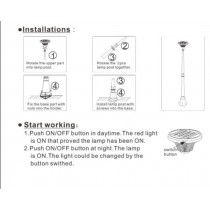 SOLAR LANDSCAPE GARDEN LIGHTS WITH ALUMINUM DESIGNER POLE-SINGLE LIGHT- 1600MM HEIGHT