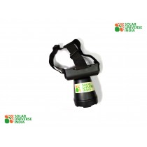 Solar Powered Head Lamp & Light with Lithium Battery & External Solar Panel: Solar Universe India