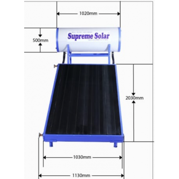 110LPD FPC  GLC Pressurised  Supreme Solar Water Heater  (Heavy Plus)
