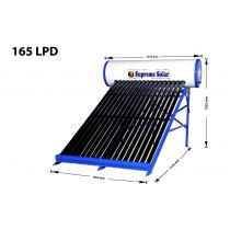 165 LPD  ETC Non Pressurized GLC Supreme Solar Water Heater