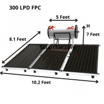 300 LPD FPC Pressurized Anu Solar Water Heater