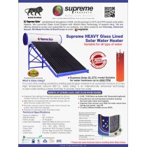 165 LPD ETC Non Pressure GLC Supreme Solar Water Heater with 20 Years Warranty(Heavy Plus)