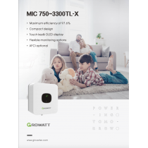 Growatt 3 Kwatt, 1 Phase  MIC 3000TL-X2(Pro)  On-Grid Solar Power Inverter
