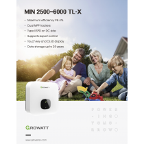 Growatt 6 Kwatt, 1 Phase 6000TL-X2 (Pro)  On-Grid Solar Power Inverter